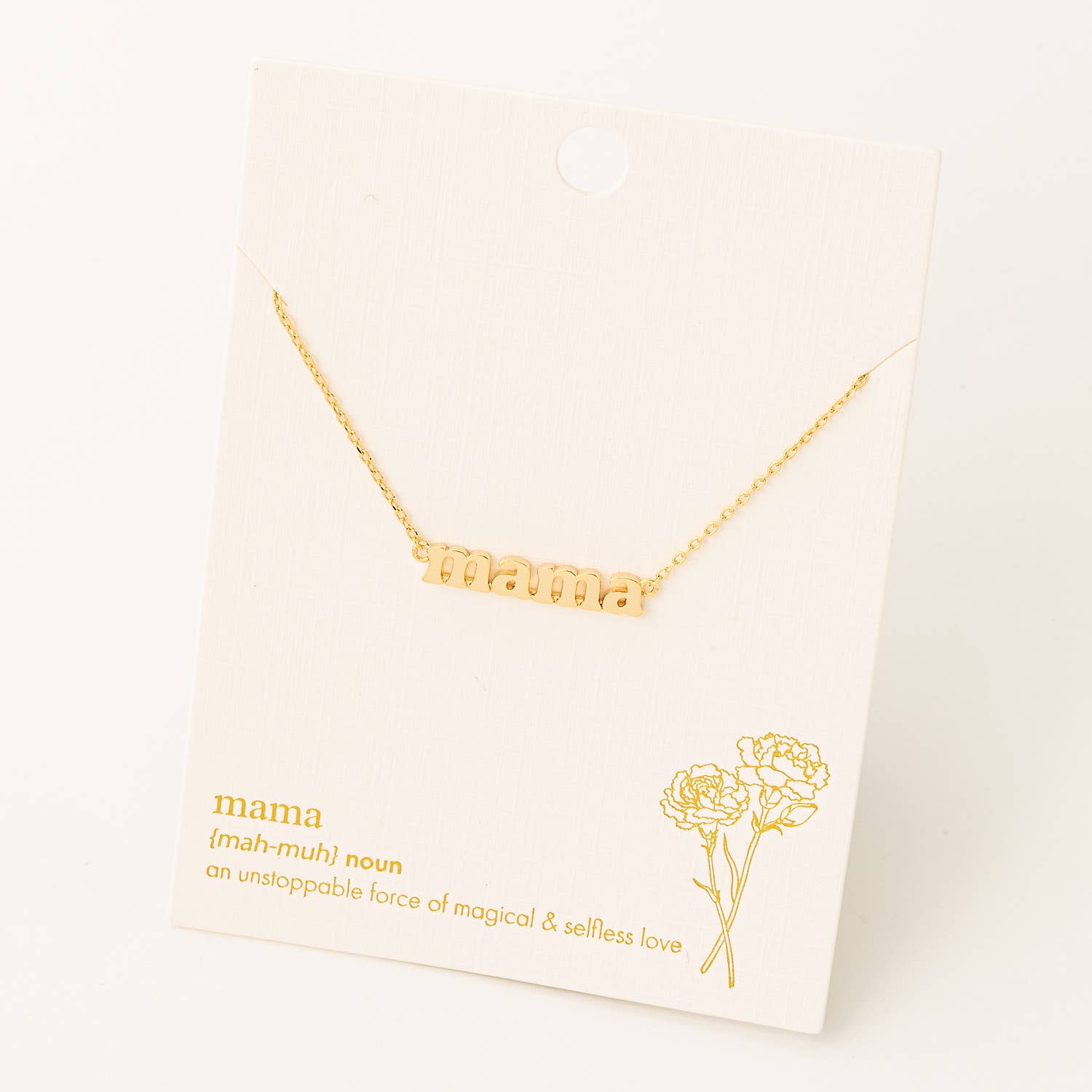 Mama Print Charm Necklace