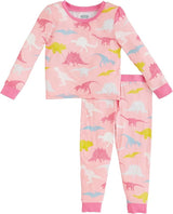 Pink Dino Pajama Set-12-18M