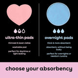 Bamboobies | 12 Pack Washable Nursing Pads - Regular & Overnight