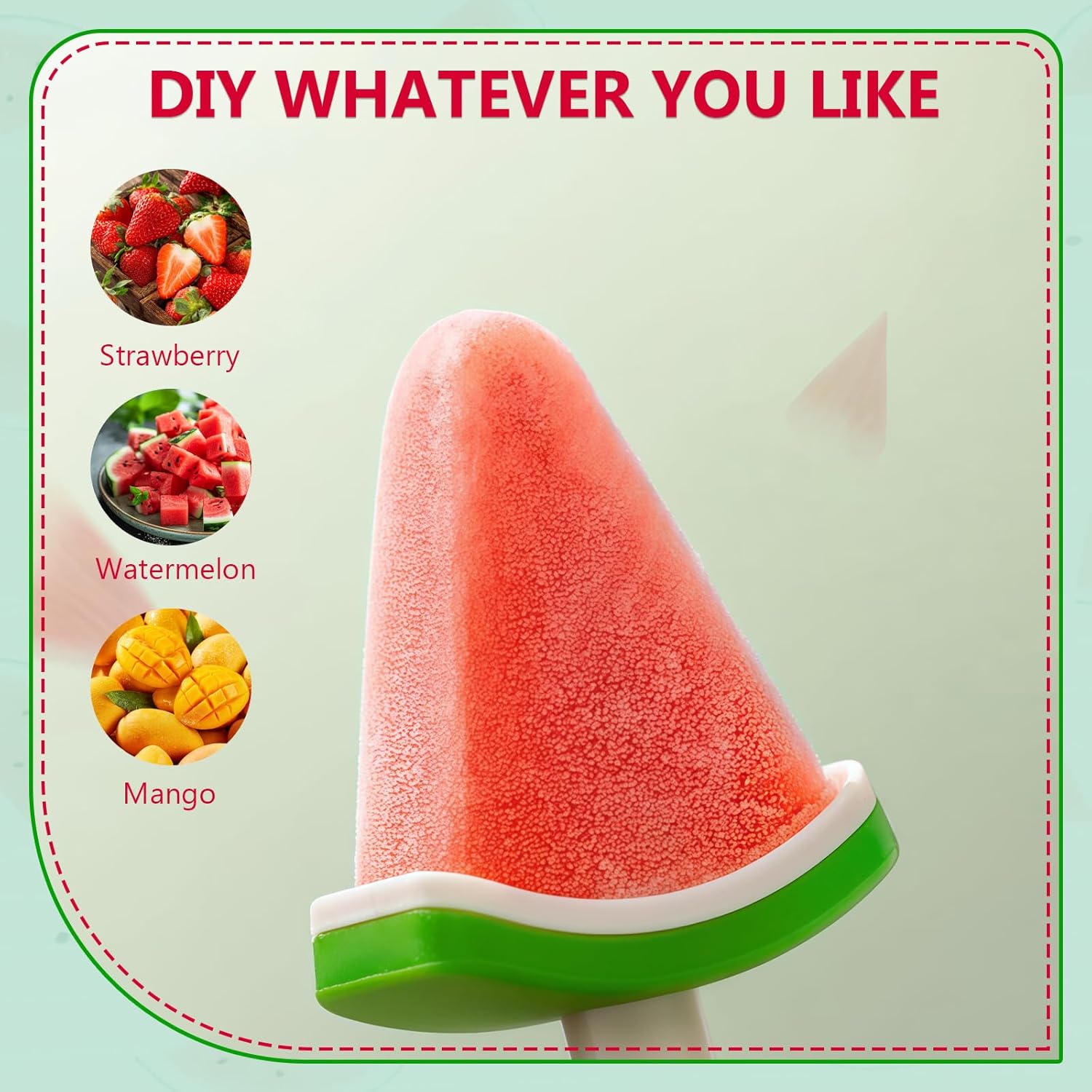 Watermelon-Shaped Popsicle Molds for Kids