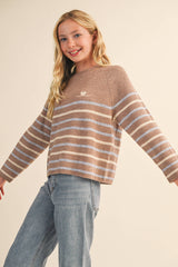 TWEEN GIRLS KIDS WIDE TUNIC PULL OVER SWEATER (7-14)