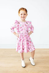 Boot Ruffle Twirl Dress