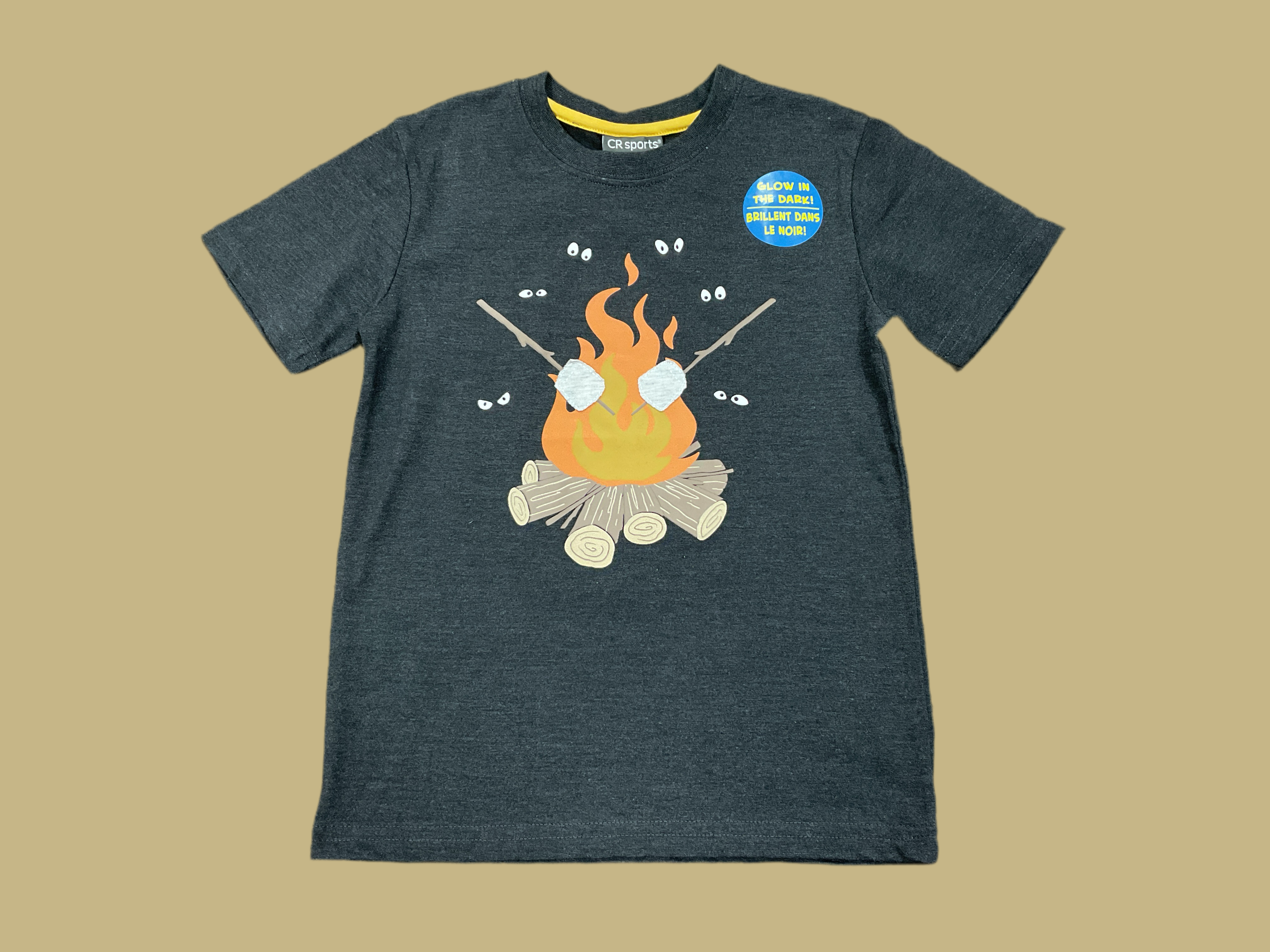 CR SPORTS | glow in the dark kids bonfire tee shirt