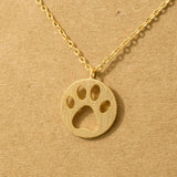 Paw Print Pendant Necklace