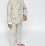 Boys Linen Suit BLAZER+PANTS Formal Wedding 2PC SET| Cyrus