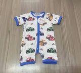 Little Racer Milk Silk Zip Romper