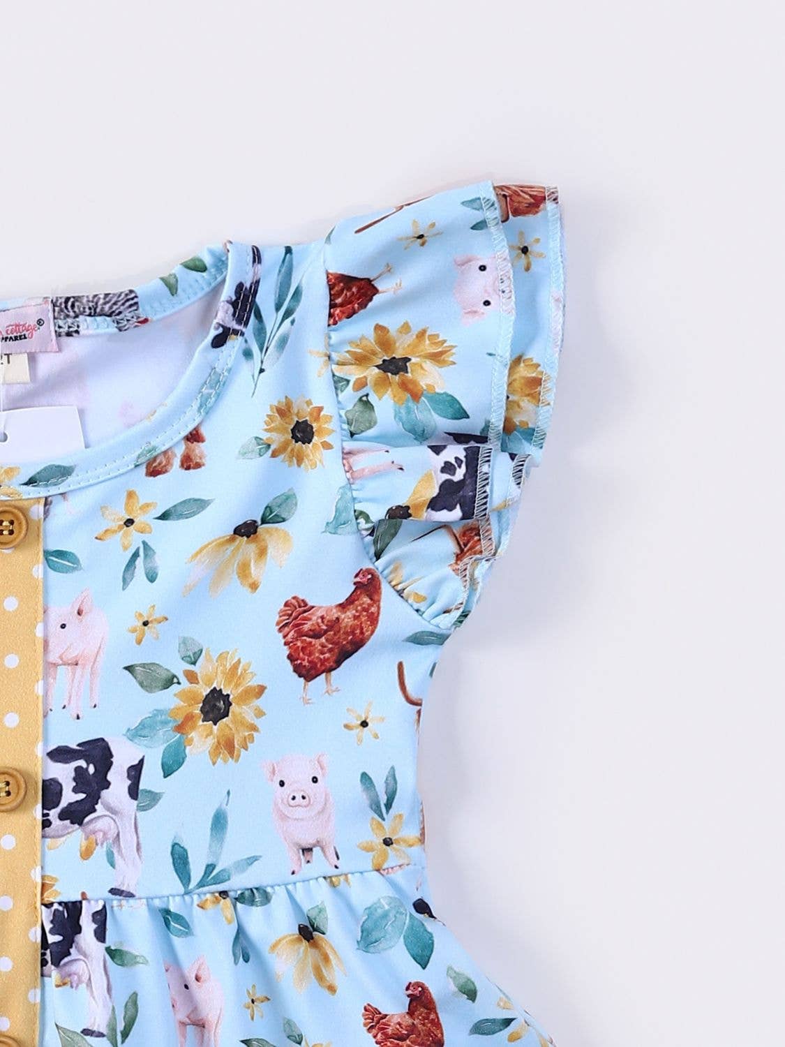 Aqua Farm Daisy Girls Dress