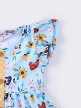 Aqua Farm Daisy Girls Dress