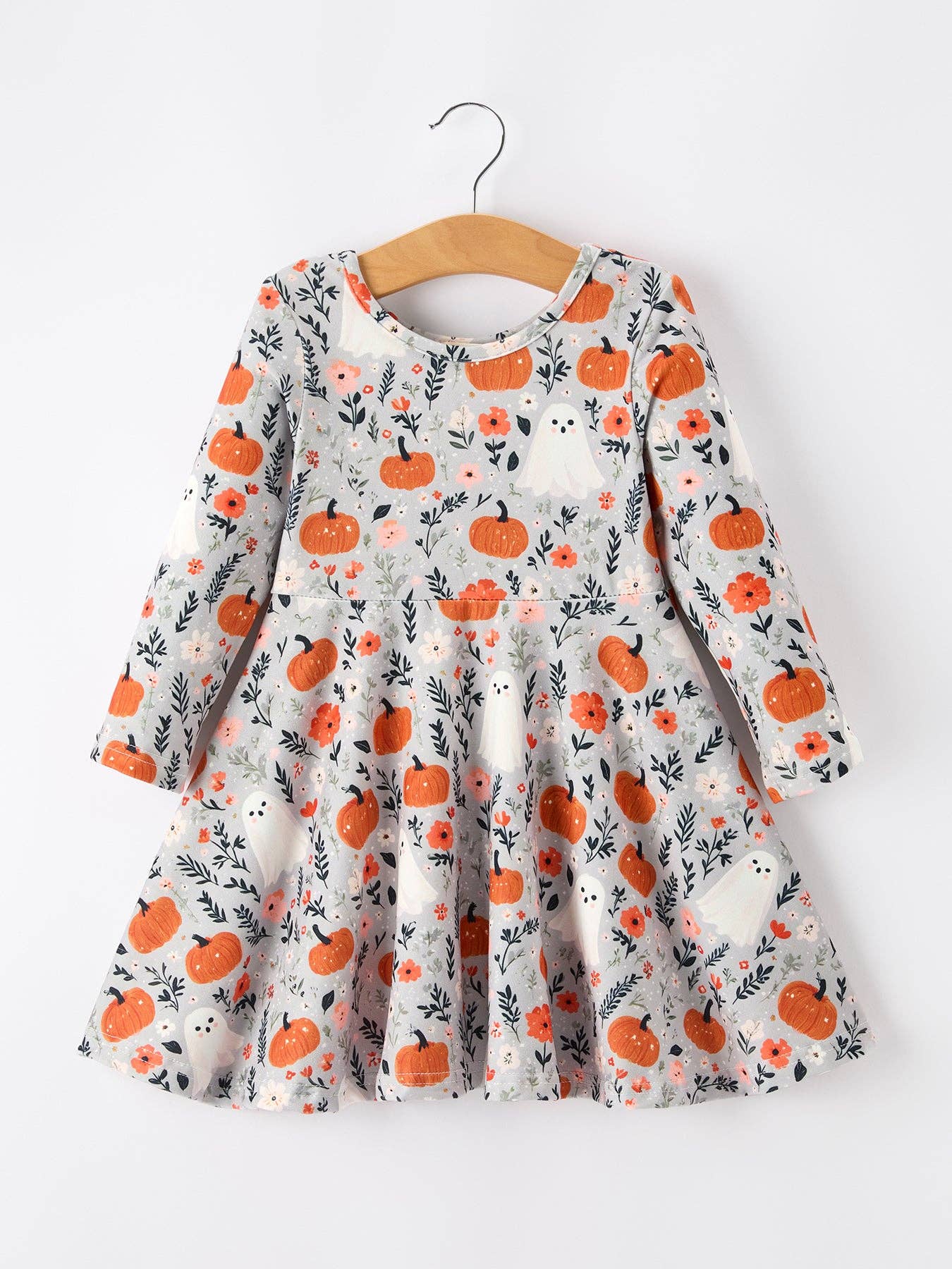 Halloween Pumpkin Ghost Twirl Dress