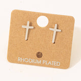 Mini Cross Post Stud Earrings