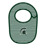 Michigan State Spartans Striped Infant Bib