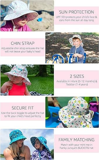 Infant/Toddler Patterned Bucket Hat - Dinosaurs & Volcanoes