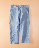 Blue Little Boy Button Down Shirt, Suspender Straps & Pants