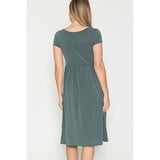 Maternity Summer Basic Ruffle Baby Doll Dress