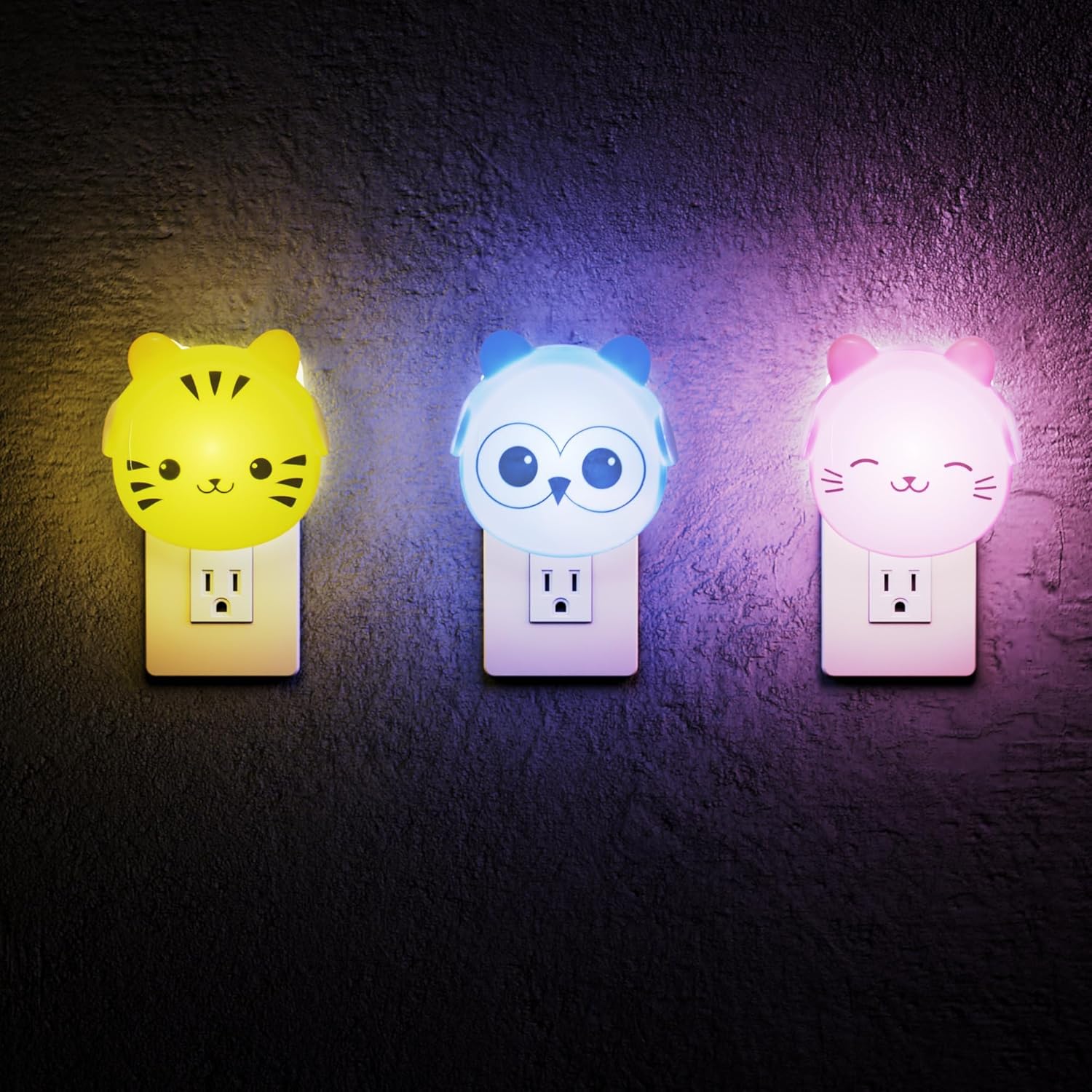 Lumiglow Wall Nightlights-3 Pk