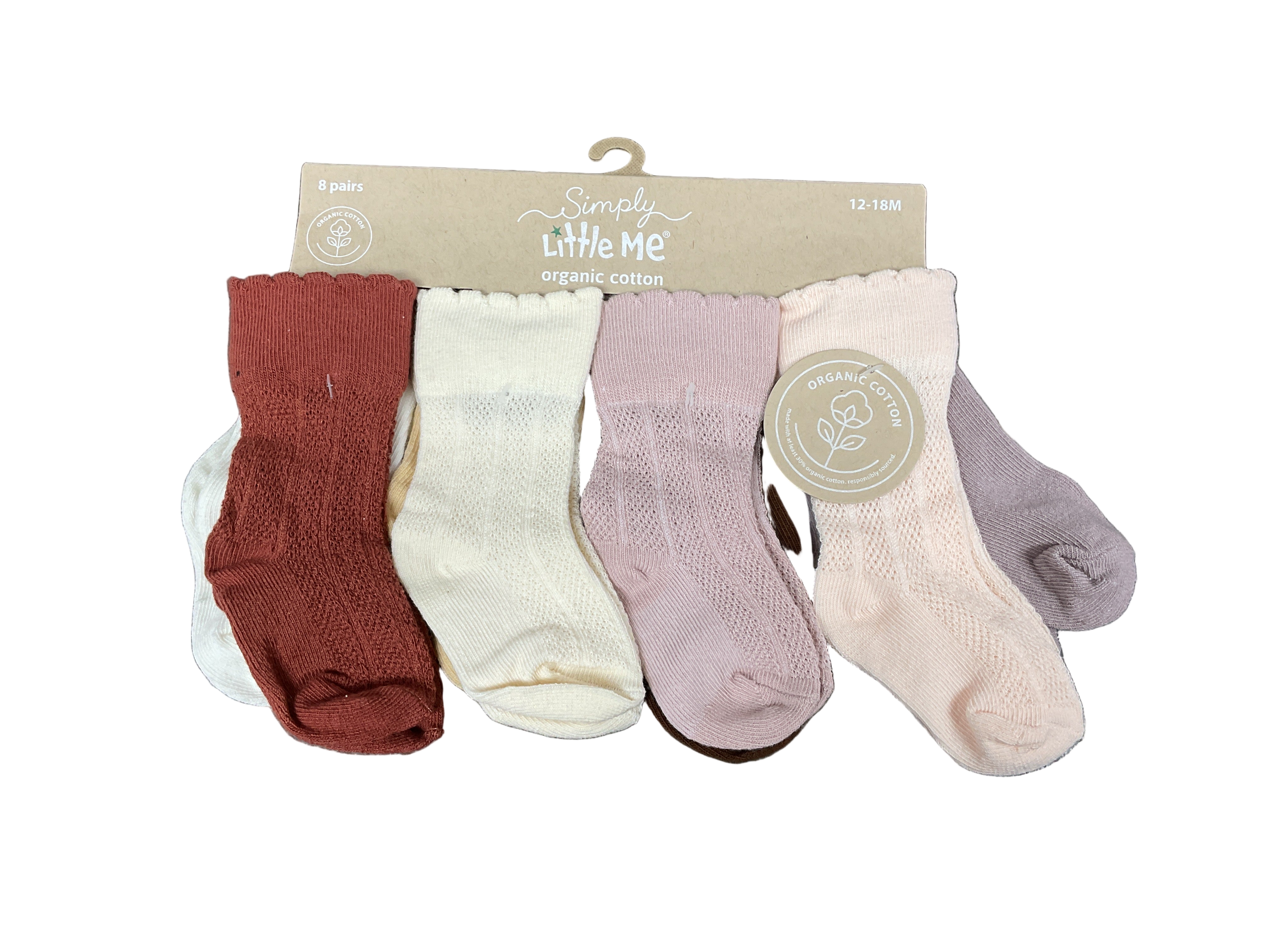 Little Me - 8PK Organic Cotton Socks