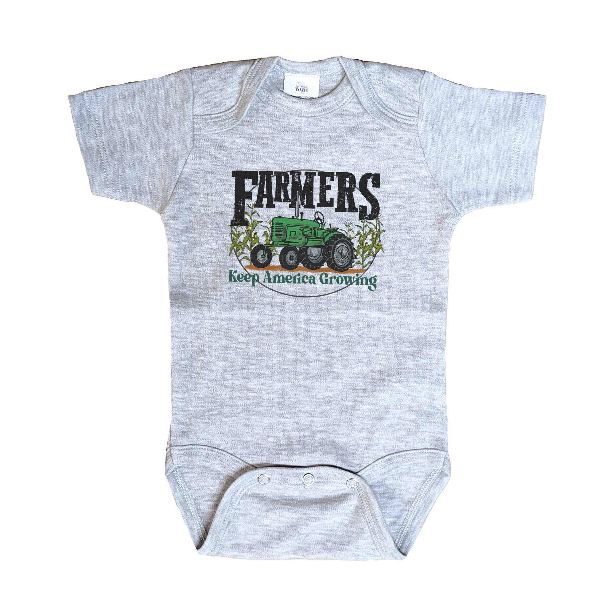 Farmers Growing America Green Tractor Bodysuit