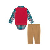 Infant Buttondown & Sweater Vest Set Christmas Holiday