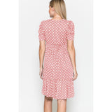 Maternity Polka Dot Babydoll Midi Dress