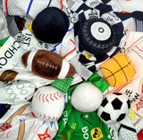 Basketball Baby Learning Lovey Tag Stroller Toy 10" x 10"