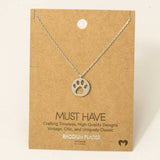 Paw Print Pendant Necklace