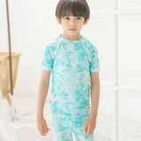 Vaenait Baby - Bamboo Tie Dyeing Mint Short Sleeve PJs