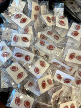 Football Glitter Stud Earrings