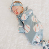Copper Pearl Newborn Knotted Gown - Slugger