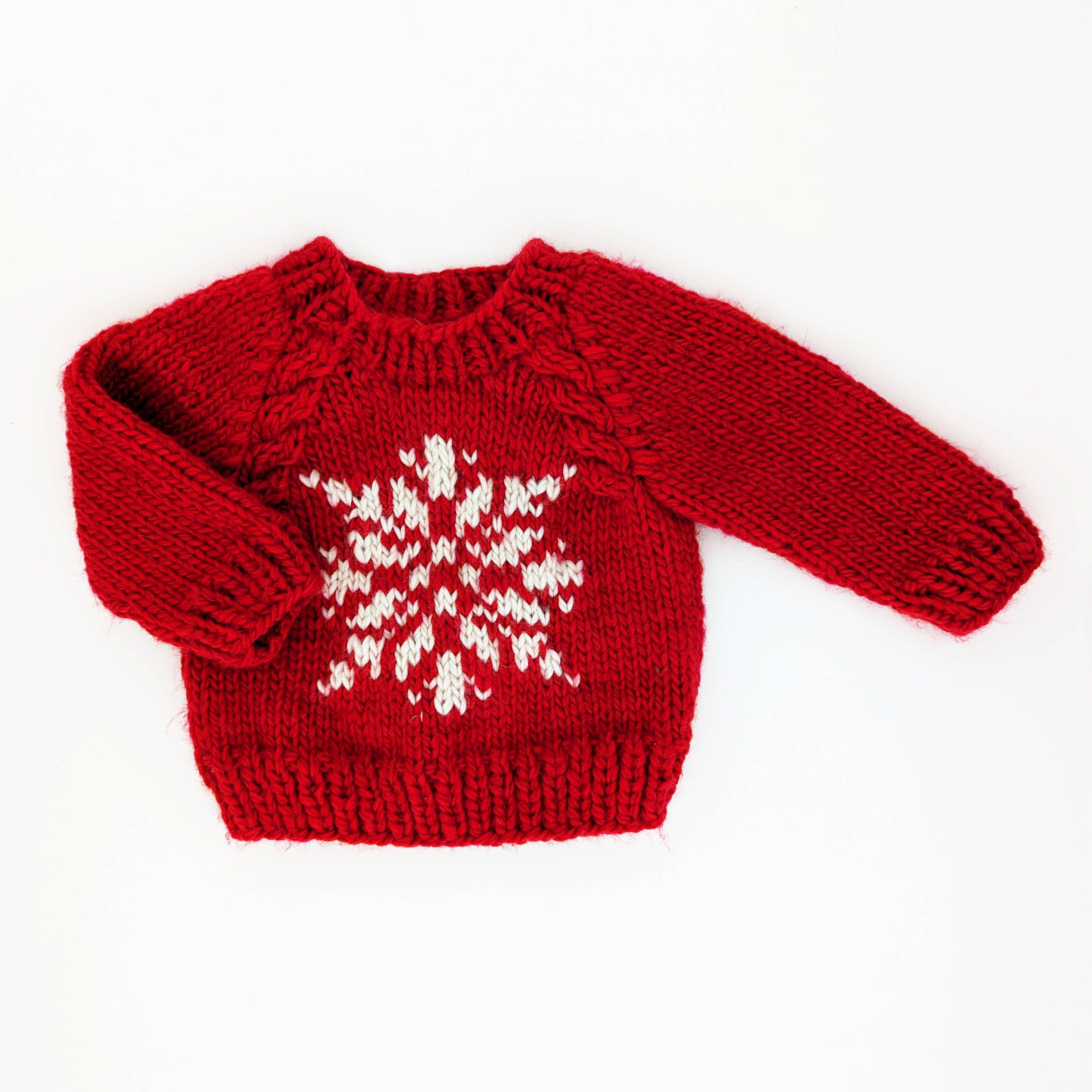Snowflake Red Crew Neck Sweater for Baby & Toddler