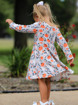 Halloween Pumpkin Ghost Twirl Dress