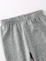 Grey Milk Silk Ruffled Solid Icing Legging