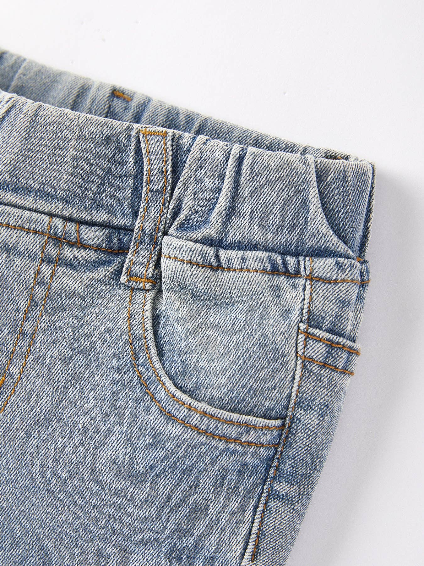 Girls Light Blue Denim Bell Jeans