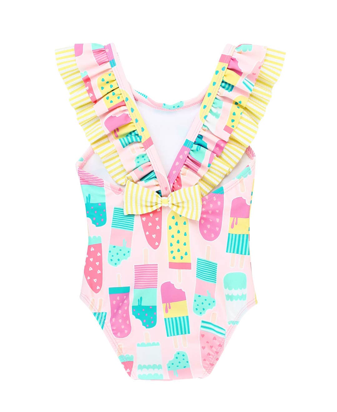 Girls Ice Cream Social Ruffle V-Back One Piece