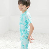 Vaenait Baby - Bamboo Tie Dyeing Mint Short Sleeve PJs