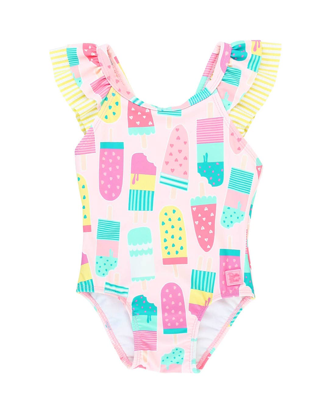 Girls Ice Cream Social Ruffle V-Back One Piece