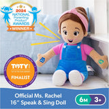 Ms. Rachel Speak & Sing Doll 16” Tall Interactive Toy with 4 Songs & 16+ Phrases