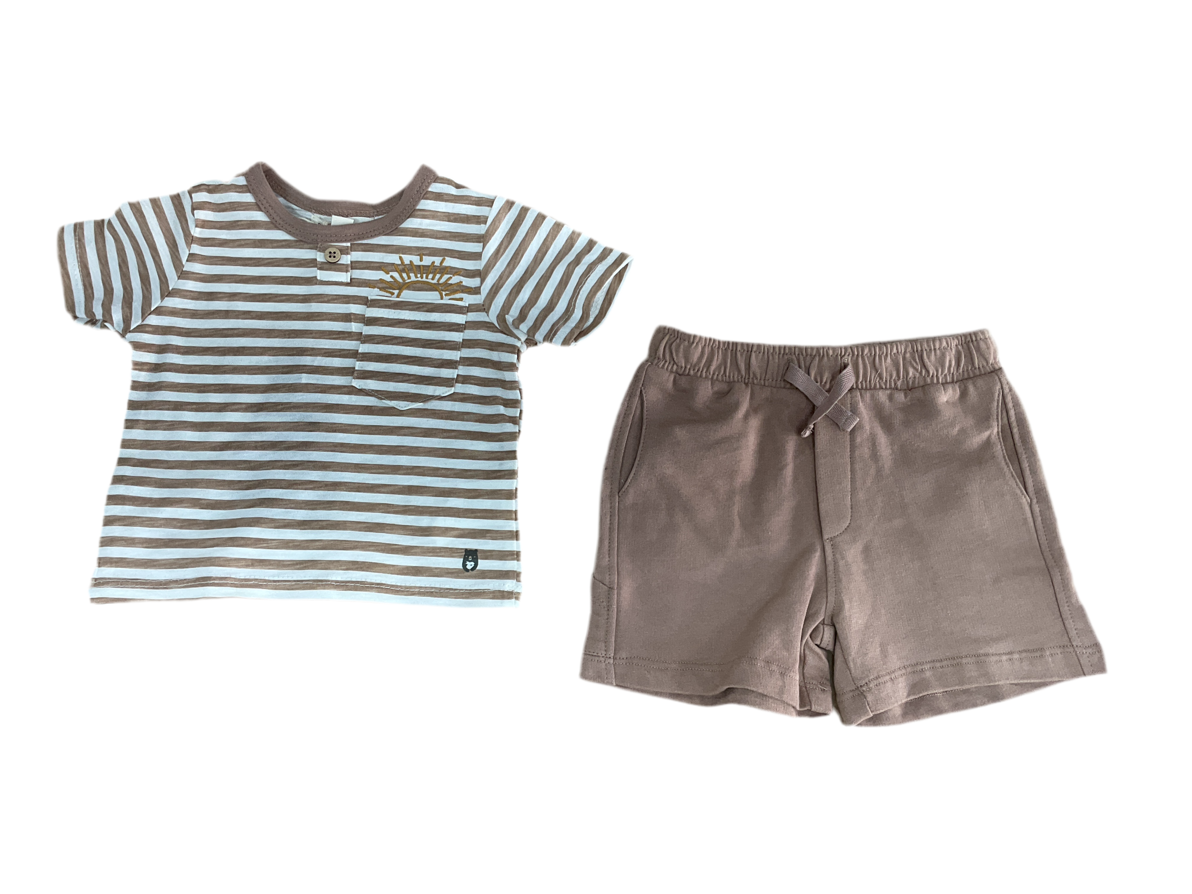 RABBIT + BEAR | 3Pc Organic Short And Sun Shirt Set With Sunglasses