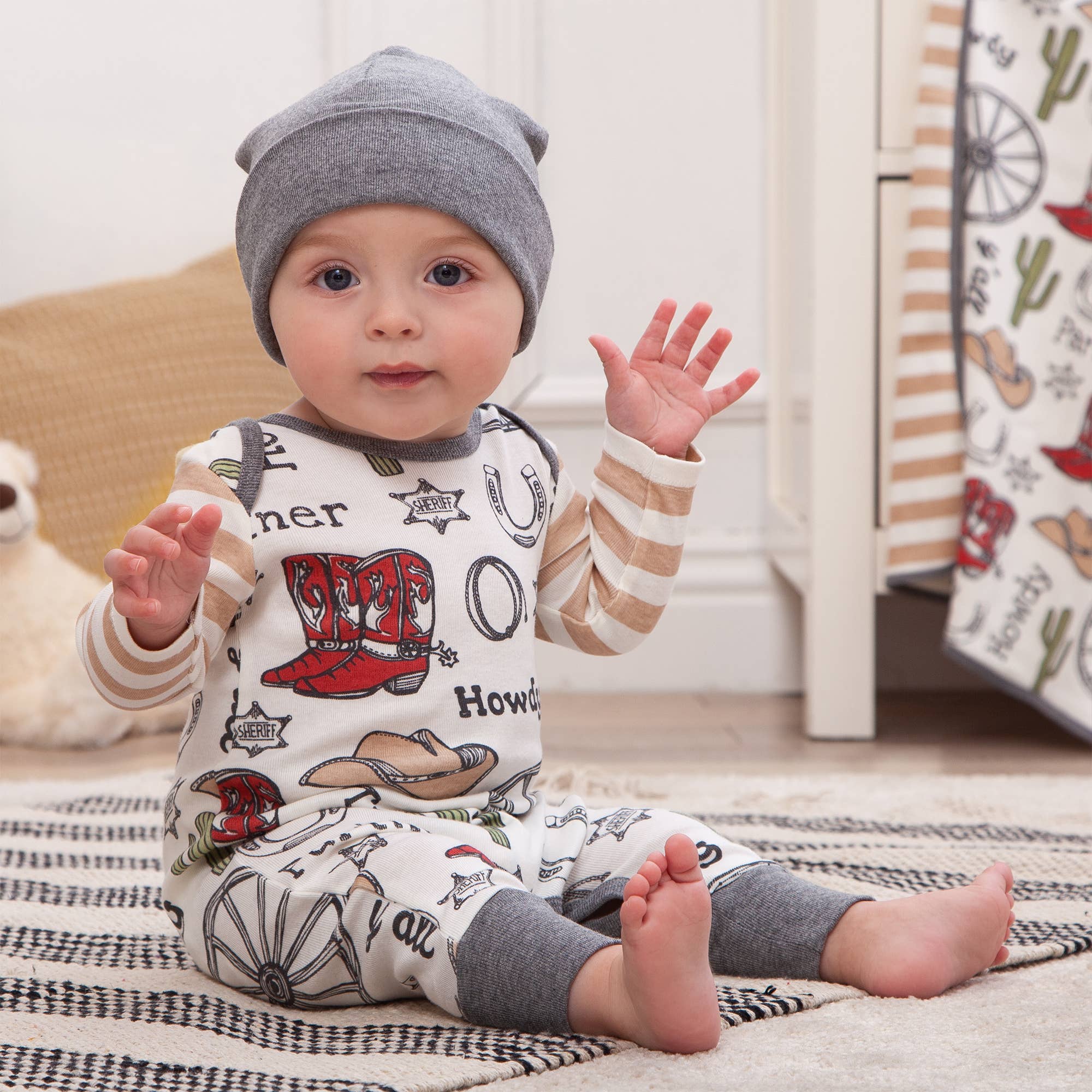 Boy's Howdy Partner Bamboo Romper