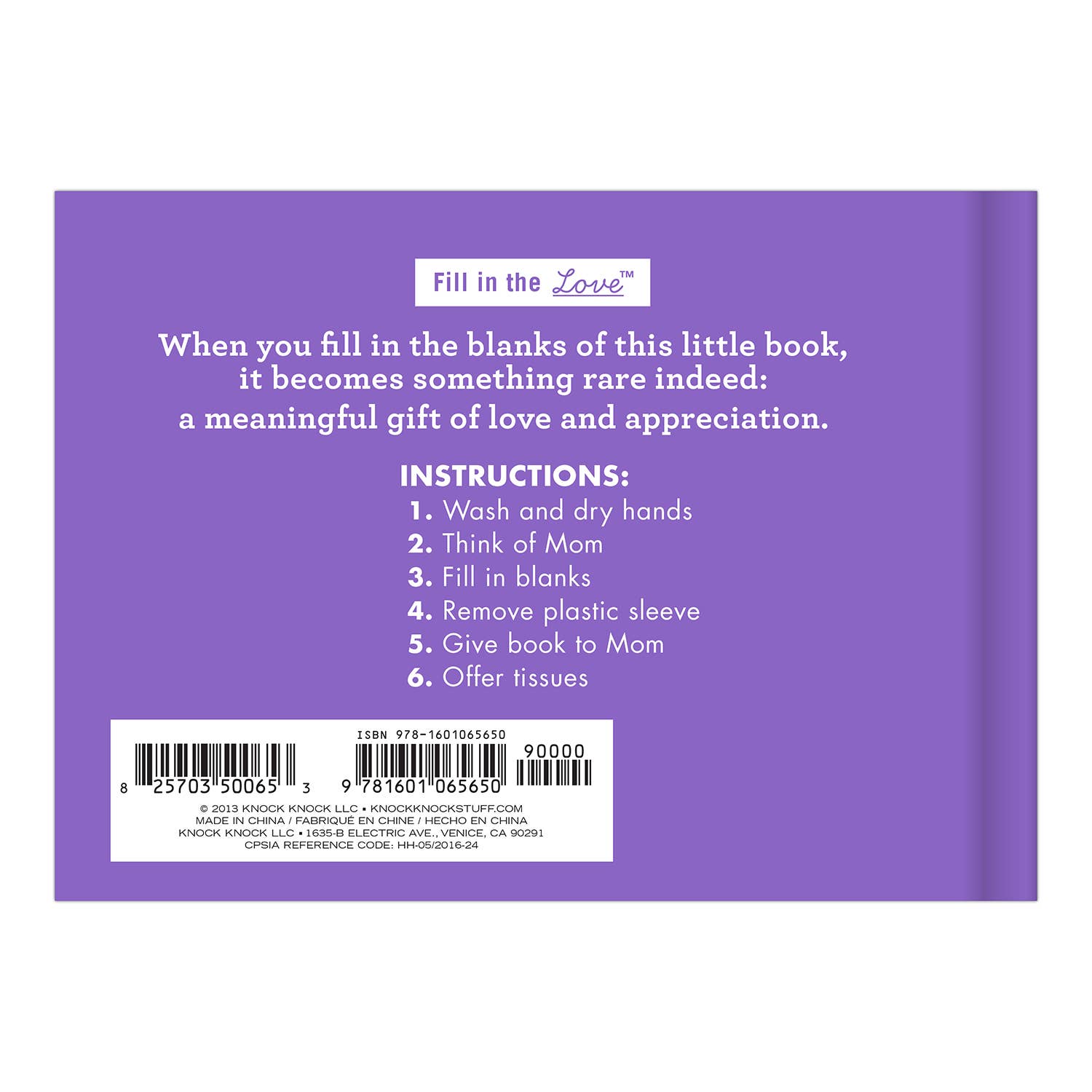 Knock Knock - What I Love about Mom  Fill in the Love® Book