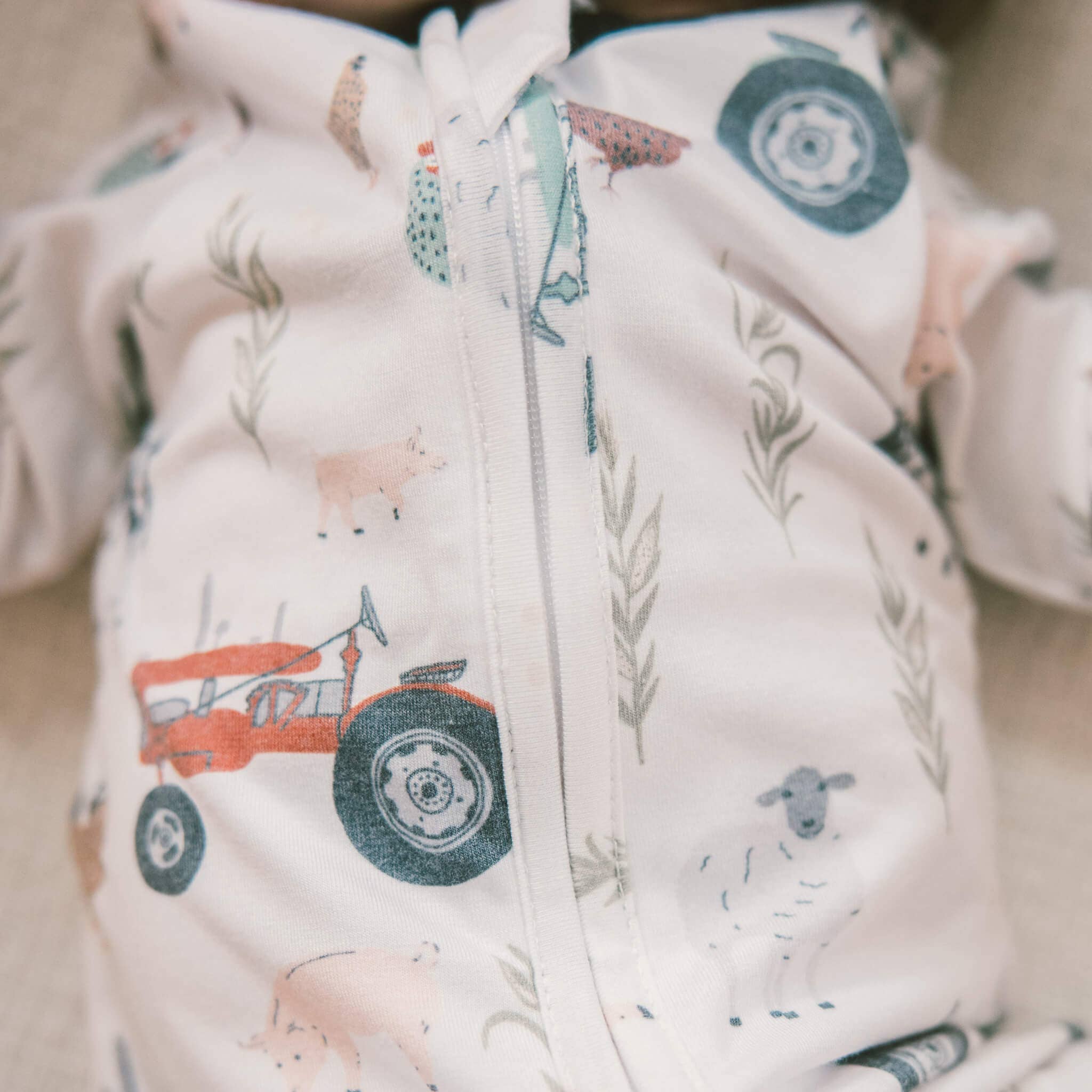 Copper Pearl Zip-Up Footie Pajama - Jo