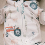 Copper Pearl Zip-Up Footie Pajama - Jo