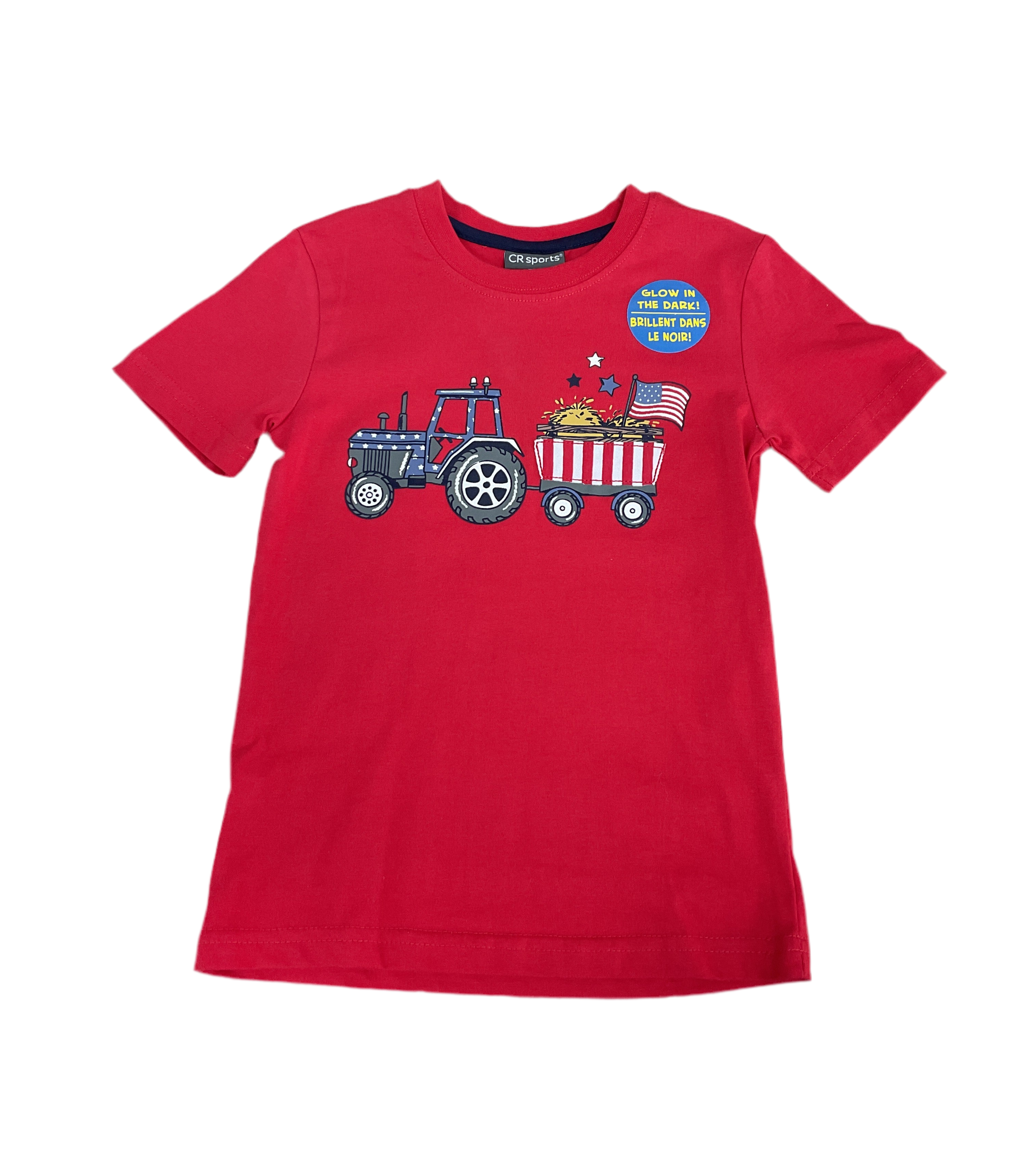 Glow In The Dark Patriotic Tractor T-Shirt 3T