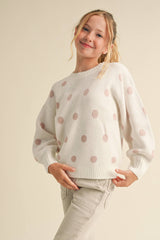 TWEEN KIDS GIRLS CREW NECK SWEATER  (7-14)