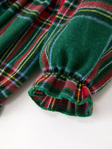 Plaid Smocked Baby Girl Bubble Romper