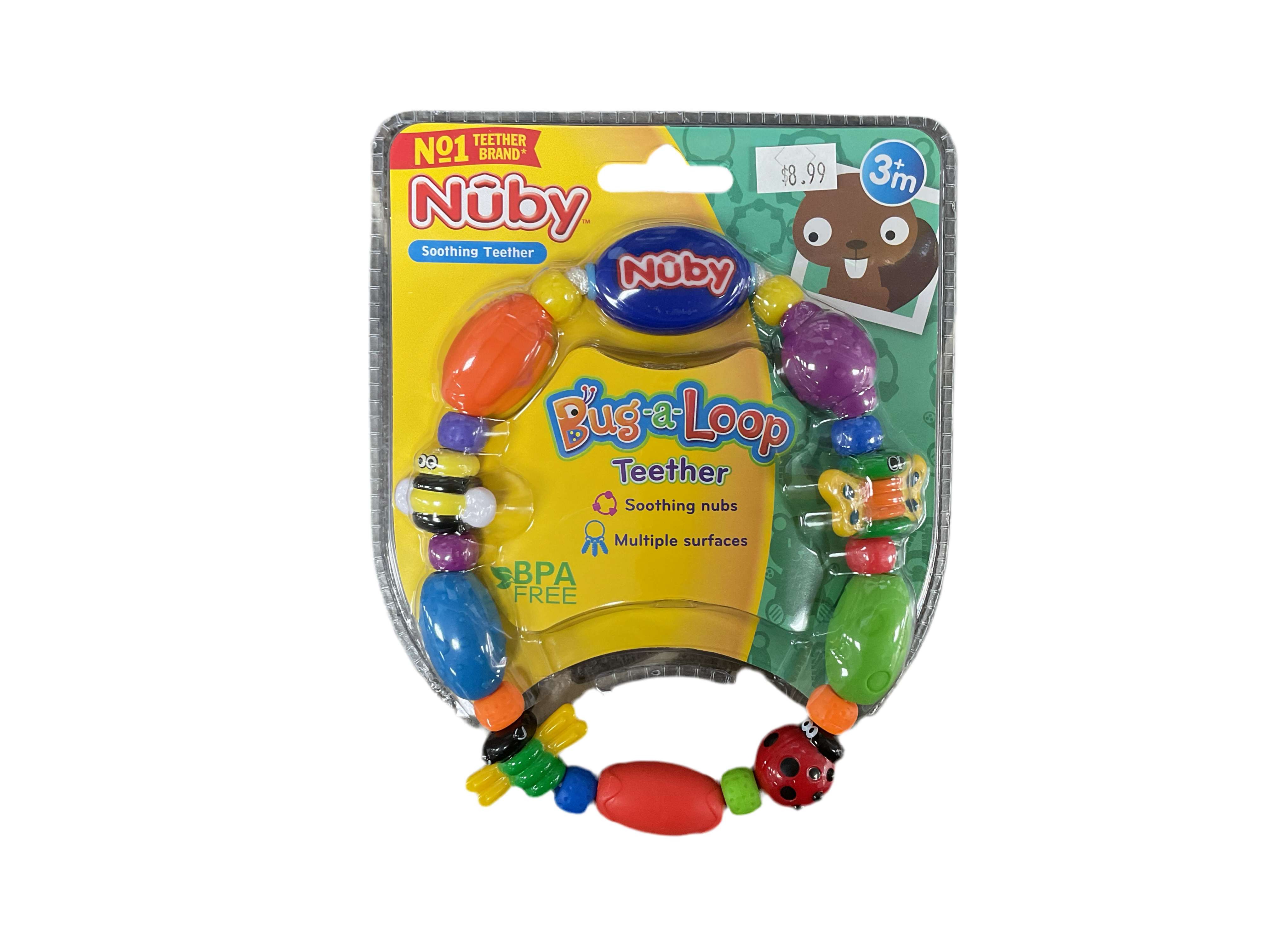 Nuby- Bug-A-Loop Soothing Teether