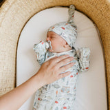 Copper Pearl Newborn Knotted Gown - Trout