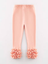 Milk Silk Ruffled Solid Color Pants