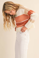 TWEEN KIDS GIRLS ROUND NECK CROPPED SWEATER  (7-14)