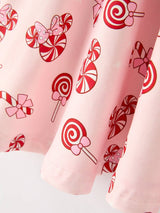 Peppermint Candy Long Sleeve Twirl Dress