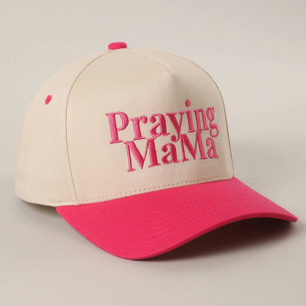 Praying MaMa Embroidery Two-Tone Trucker Hat